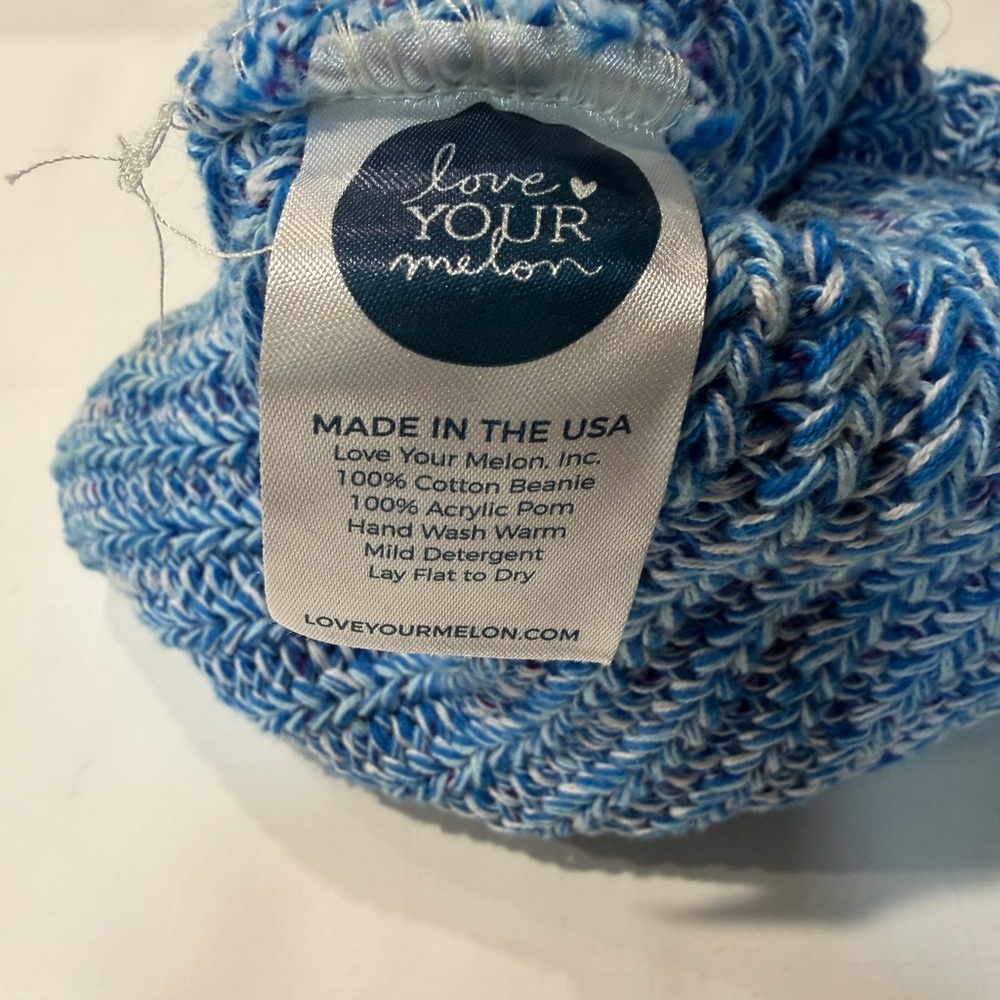 Love Your Melon Blue and Purple Beanie - Picture 3 of 3